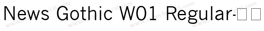 News Gothic W01 Regular字体转换